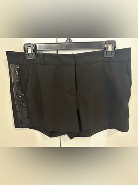 MICHAEL Michael Kors Black Pull-On Women's Shorts With Sequins